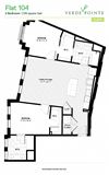 Flat 104 Floorplan Flat 104 Floorplan at Verde Pointe